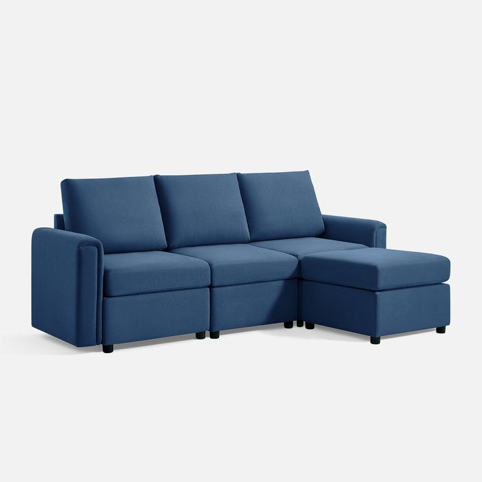 LINSY HOME RUBIK I 3 Seats with Ottoman - US-LH-SPF-Sofa-S900-A11-31-0-00