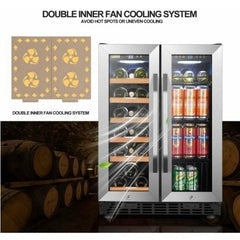 Lanbo 24 Inch Wine and Beverage Cooler - LB36BD