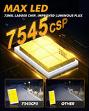 Auxbeam 9005+9006 LED Headlight Bulbs, 240W 40000LM, 6500K Cool White - GP00010784