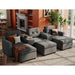 LINSY HOME RUBIK III 3 Seats With 3 Ottomans & 2 Consoles - US-LH-SPF-Sofa-S800-A-33102-0-00