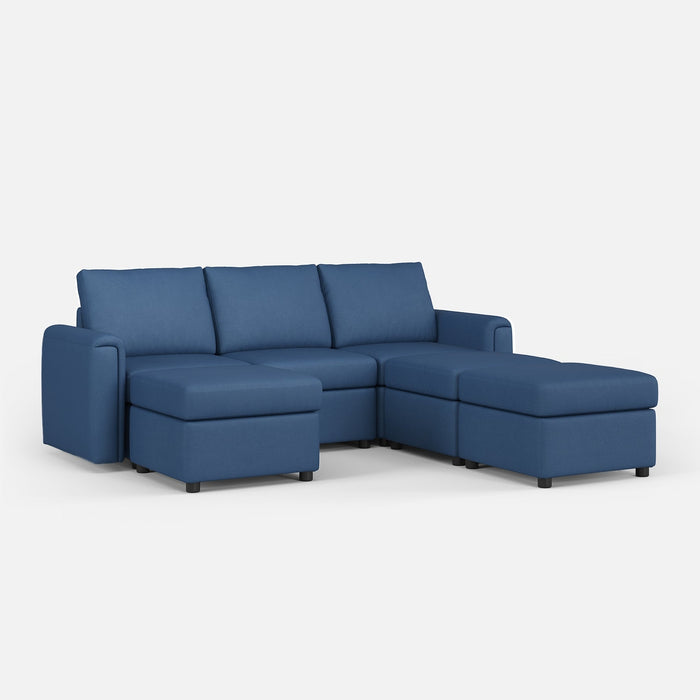 LINSY HOME RUBIK I 3 Seats with 3 Ottomans - US-LH-SPF-Sofa-S900-A11-33-0-00