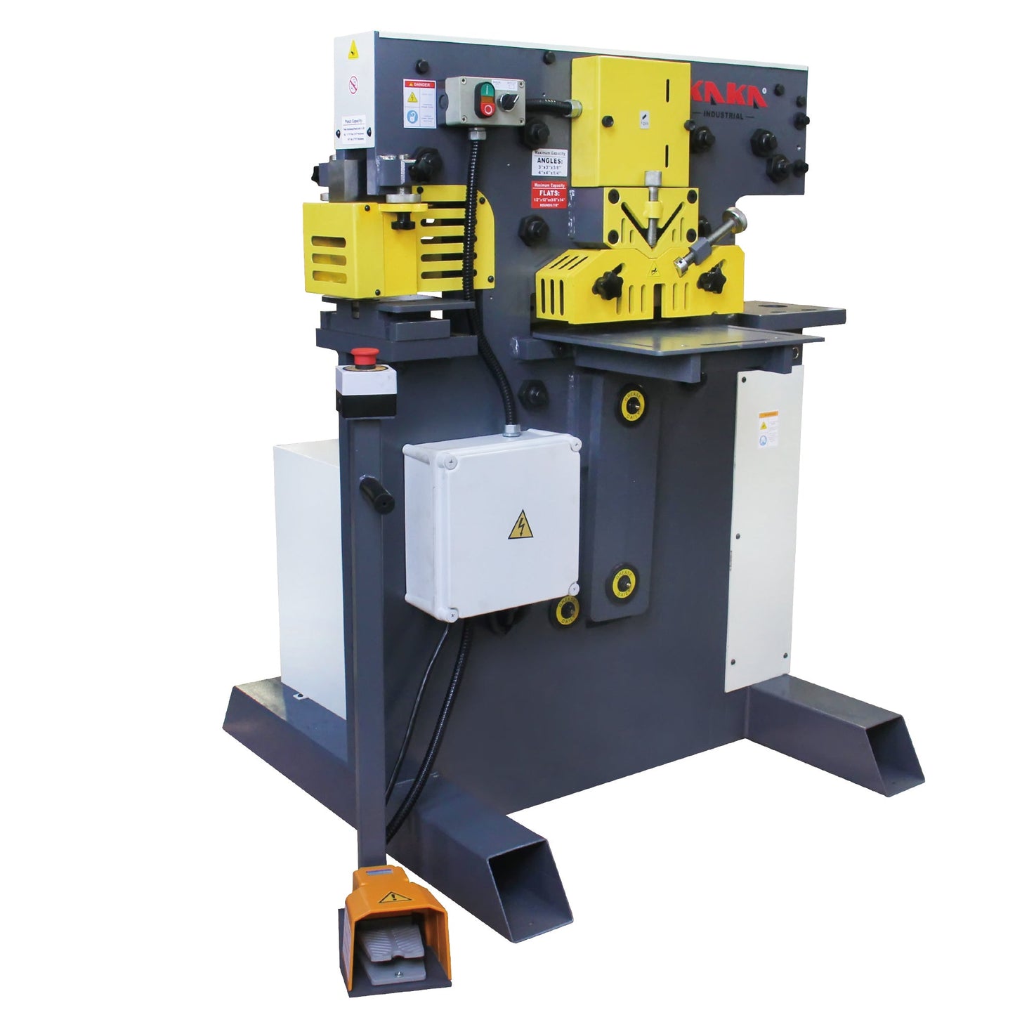 Kaka Industrial M-60, 60 Ton multi-function Metal Ironworker Punch Shear Notcher Brake 220V 3 phase - 181112V220
