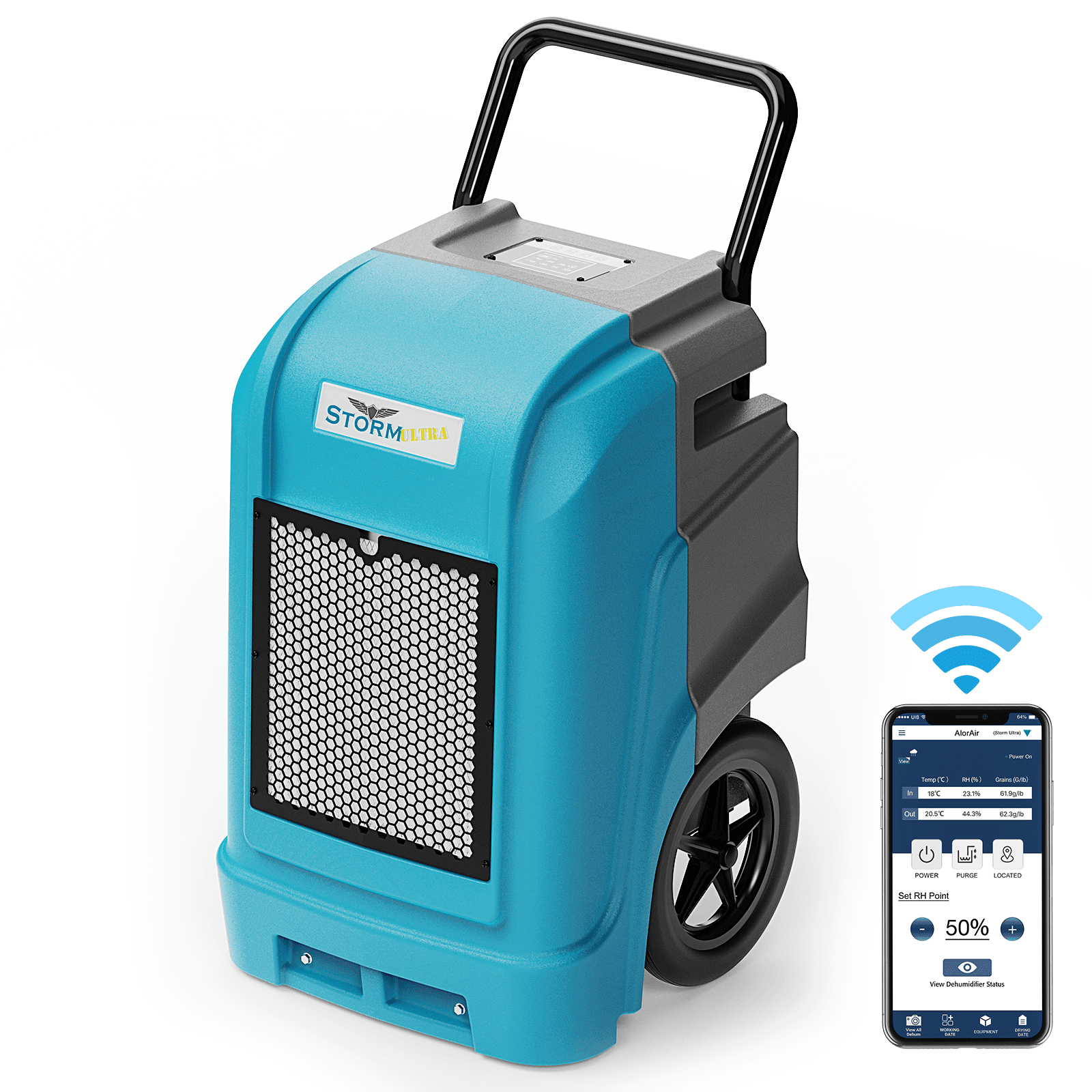 AlorAir® Storm Ultra | 190 Pints Smart Wi-Fi Large Capacity Industrial Dehumidifier - Storm Ultra-B-AMZ-A