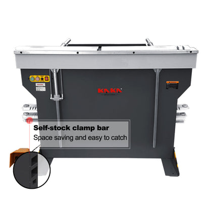 KAKA INDUSTRIAL Magnetic Pan and Box Brake, 48-Inch Electro Metal Brake Bender, 6-Ton 16-Gauge Box and Pan Brake, 220V Single Phase with Foot Pedal Control Siding Brake, Includes Clamp Bars EB-4816B - 173409