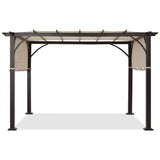 Mastercanopy 10x12 Outdoor Pergola Retractable Sun Shade Canopy Patio  Gazebo -  B0CX4HN58Z