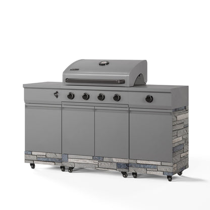 TYTUS Fresno 5-Burner LP/NG Convertible Grill in Gunmetal + Shadow Stone - TDT-021-0102