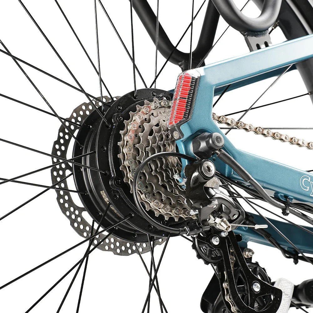 Samson Cycrown Dremax Electric Commuter Bike Step-Over Frame 852W 28 MPH 65 Mile Range 48V New - DREMAX-TEAL