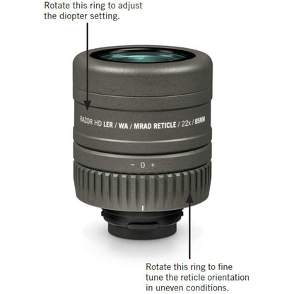 Vortex Optics RS-85REM Razor HD Reticle Eyepiece Ranging (MRAD) Reticle - RS-85REM