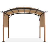 Mastercanopy 10x10/10x12 Outdoor Retractable Pergola Canopy Patio Metal Garden Gazebo -  B0CBMCJ6T9