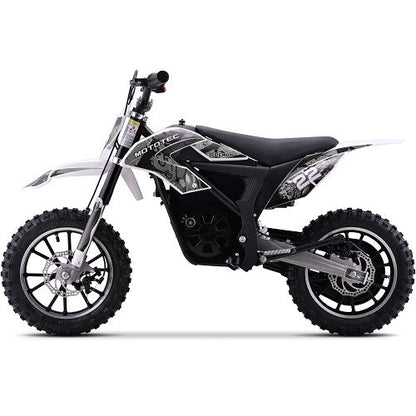 MotoTec 36v 790w Demon Electric Dirt Bike Lithium White