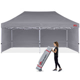 Mastercanopy Commercial Series- 10x10/10x15/10x20 Pop-up Canopy Tent with Sidewalls - B07XFM1KMJ