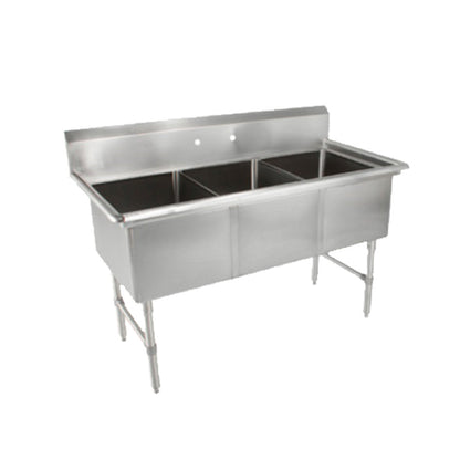 John Boos 3B244 Sink with Three 24" x 24" Compartments - JB3B244