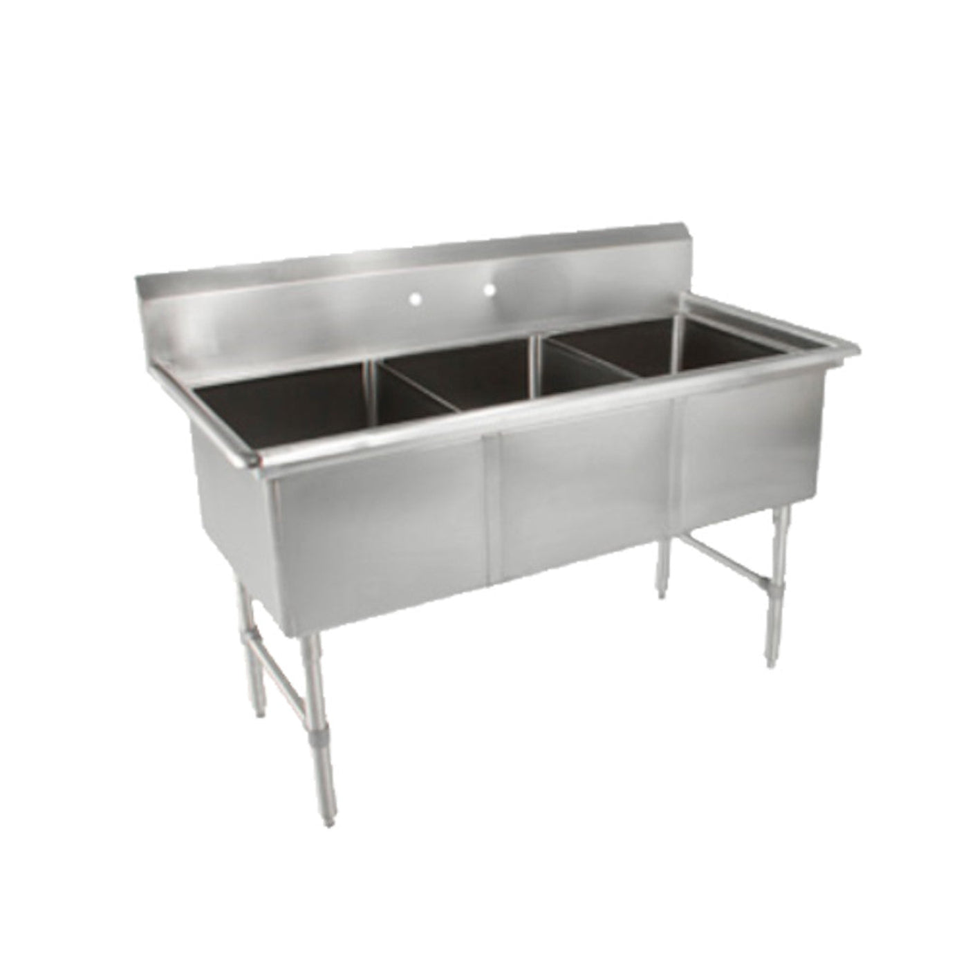 John Boos 3B244 Sink with Three 24" x 24" Compartments - JB3B244