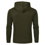 Armygreen Drawstring Mens Hooded Long Sleeve Sweatshirt