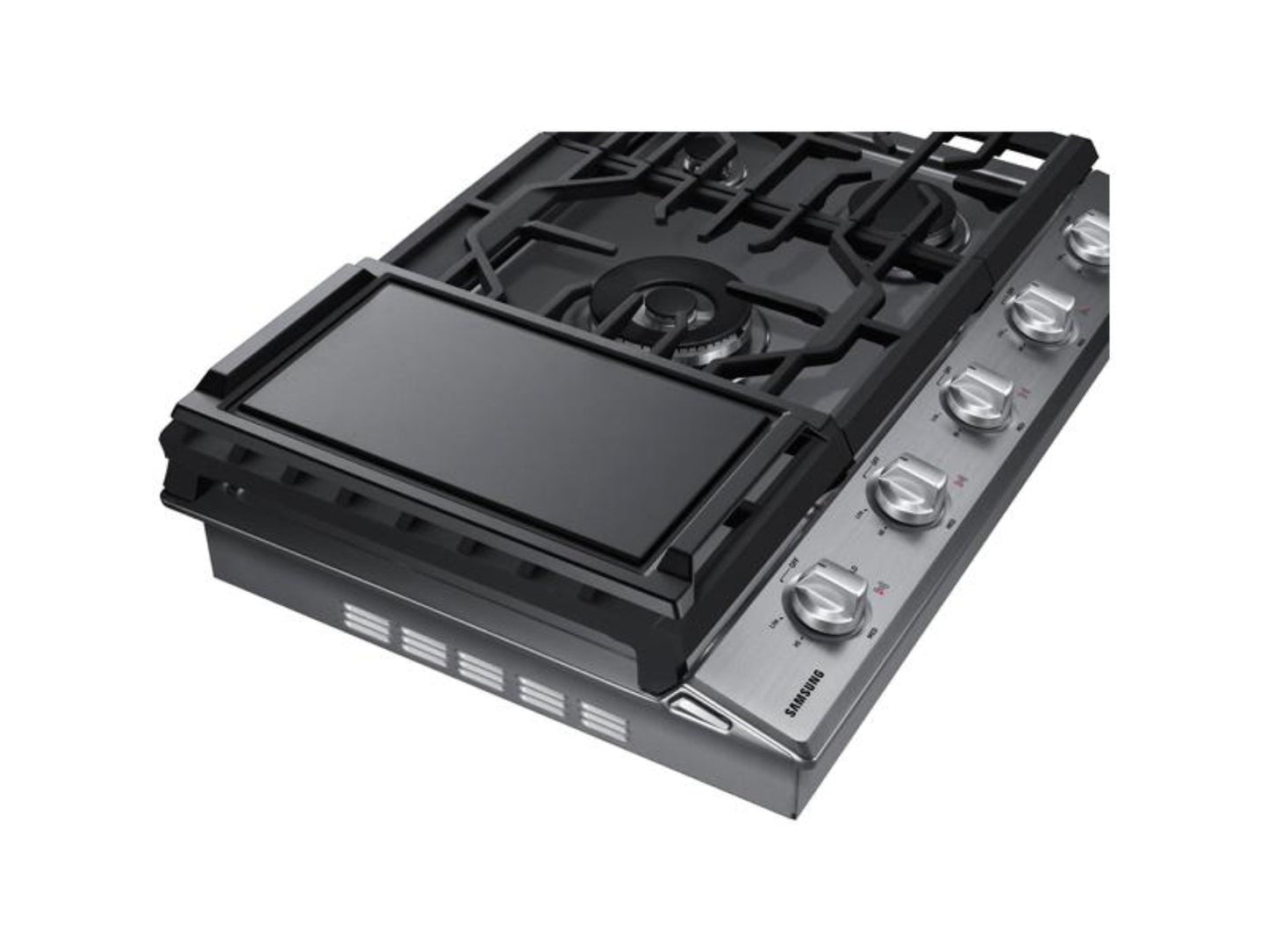 SAMSUNG NA30N6555TS 30" Smart Gas Cooktop with Illuminated Knobs in Stainless Steel - NA30N6555TS-KT