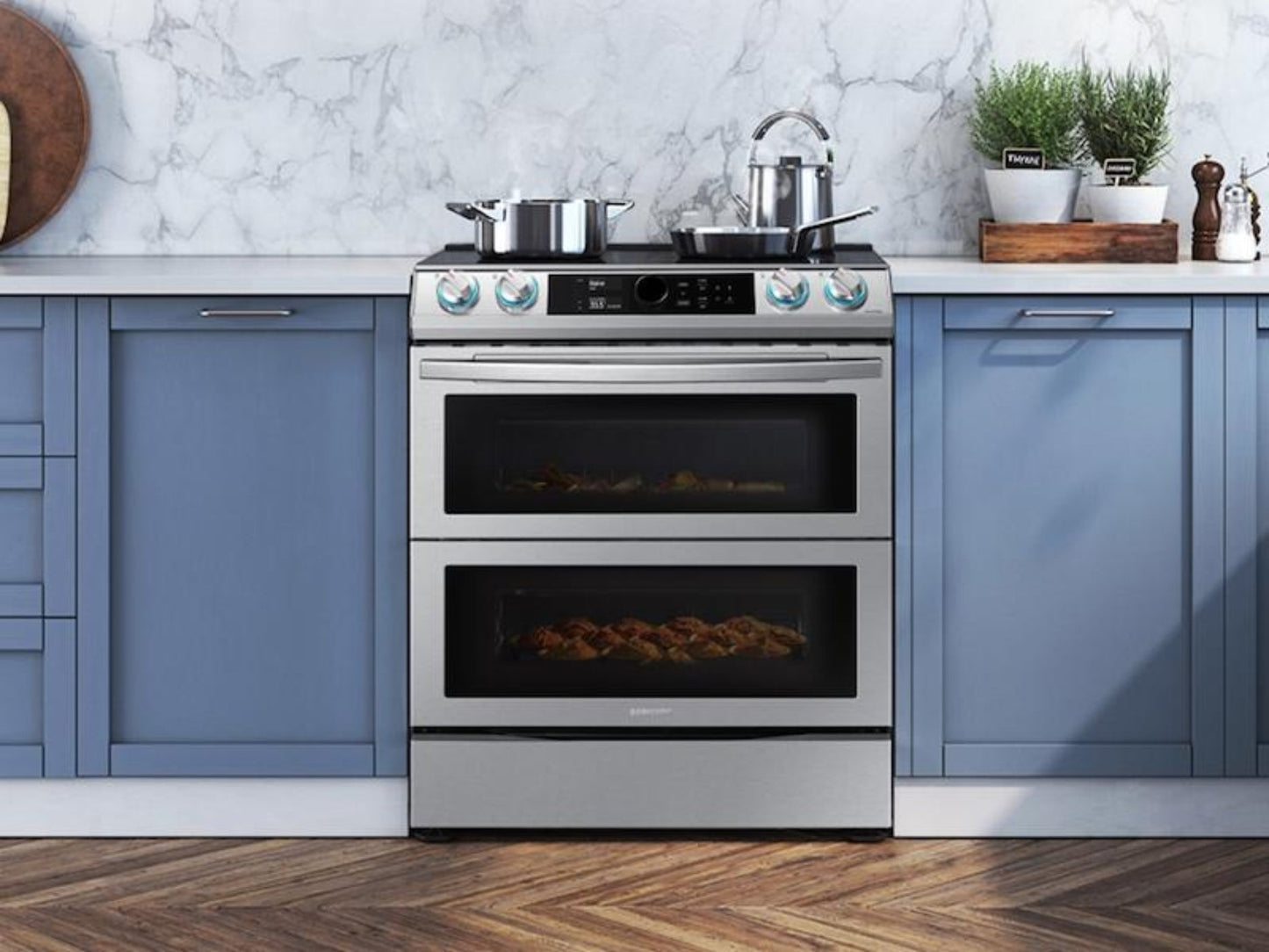 Samsung 6.3 cf Induction Slide-In w/ Flex Duo™, Smart Dial & Air Fry - NE63T8951SS-KT