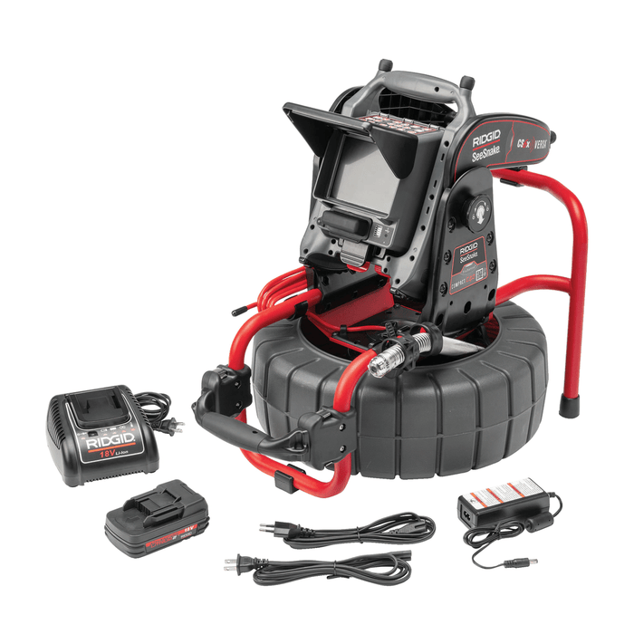 Ridgid Model C40 SeeSnake Compact C40 System, includes CS6x VERSA Digital Recording Monitor, 18V Battery and Charger, SYSTEM, COMPACTC40 + LIO -63828