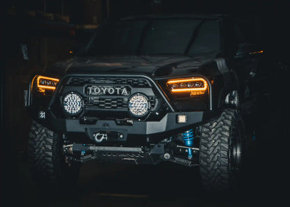 Backwoods Adventure Hi-Lite Overland Toyota Tacoma Front Bumper 3rd Gen (2016-2023) [Bull Bar] - BWTY3T-103FGBBB