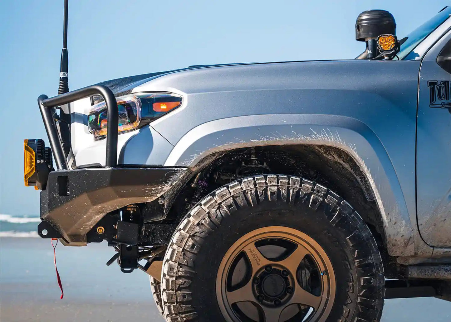 Backwoods Adventure Hi-Lite Overland Toyota Tacoma Front Bumper 3rd Gen (2016-2023) [Bull Bar] - BWTY3T-103FGBBB