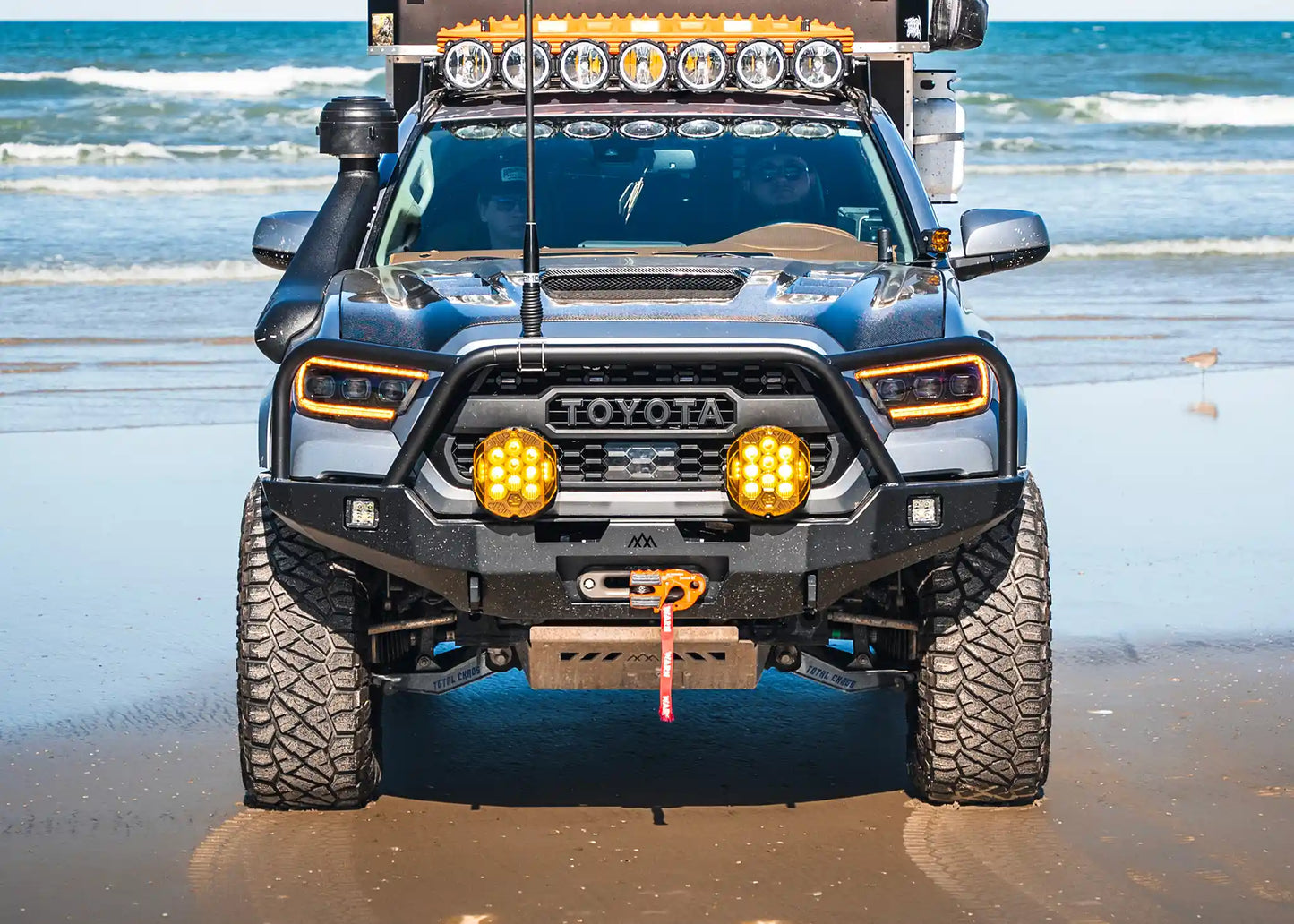 Backwoods Adventure Hi-Lite Overland Toyota Tacoma Front Bumper 3rd Gen (2016-2023) [Bull Bar] - BWTY3T-103FGBBB