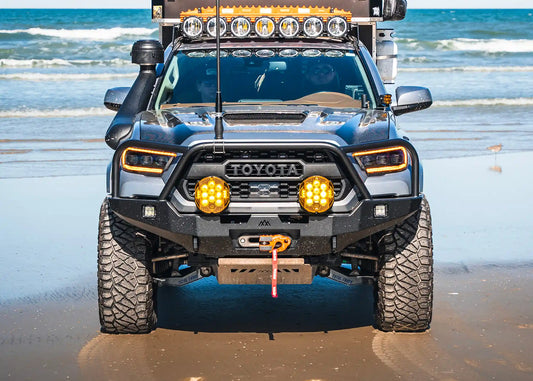 Backwoods Adventure Hi-Lite Overland Toyota Tacoma Front Bumper 3rd Gen (2016-2023) [Bull Bar] - BWTY3T-103FGBBB