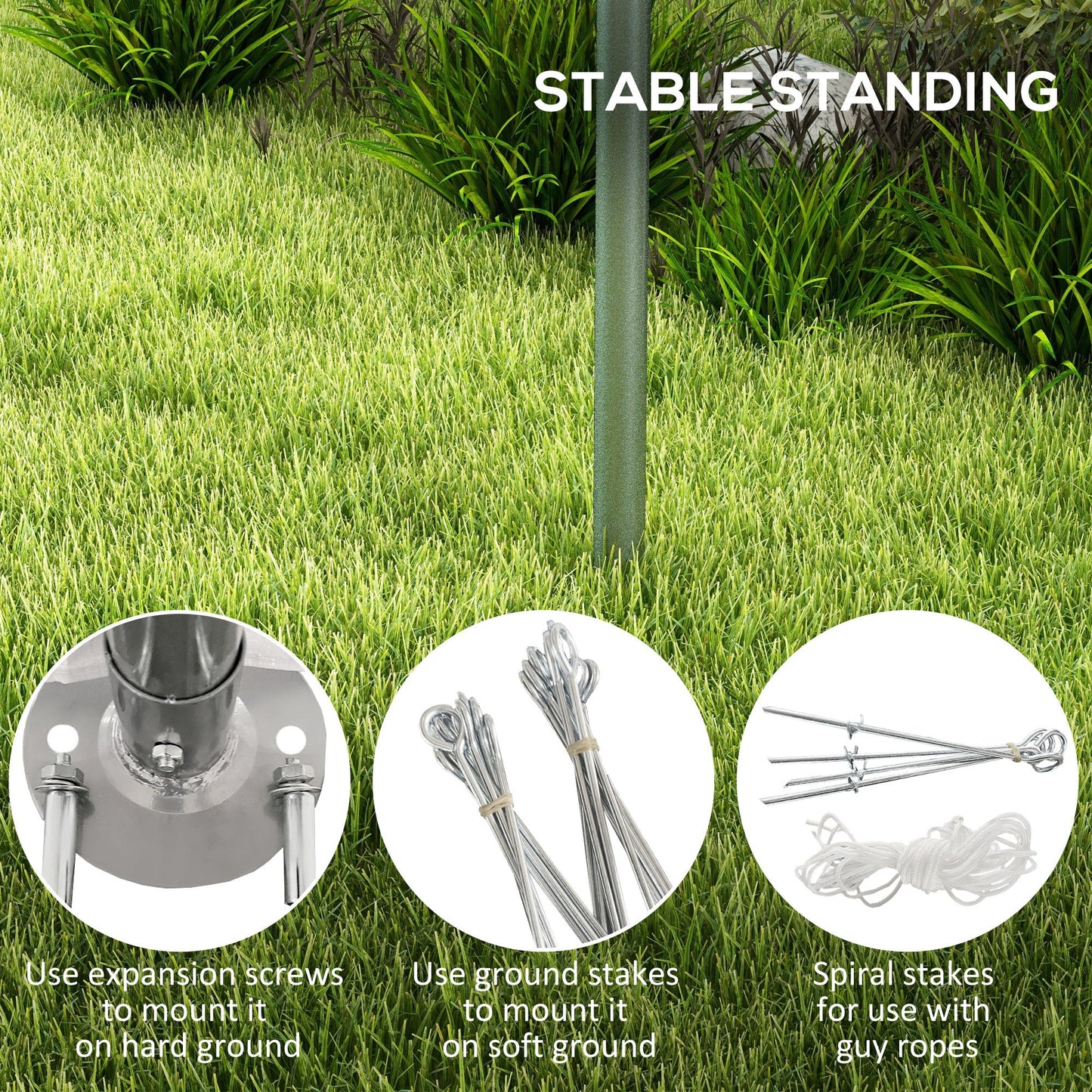 Outsunny 19' x 19.5' Carport, Portable Garage, Anti-UV Cover, Car, Truck, Boat, Catering, Wedding - 84C-524V00WT