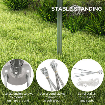 Outsunny 19' x 19.5' Carport, Portable Garage, Anti-UV Cover, Car, Truck, Boat, Catering, Wedding - 84C-524V00WT