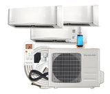 DuctlessAire 21 SEER Three Zone 27000 BTU Condenser with 3 x 9,000 BTU Indoor Units DA27-9-9-9