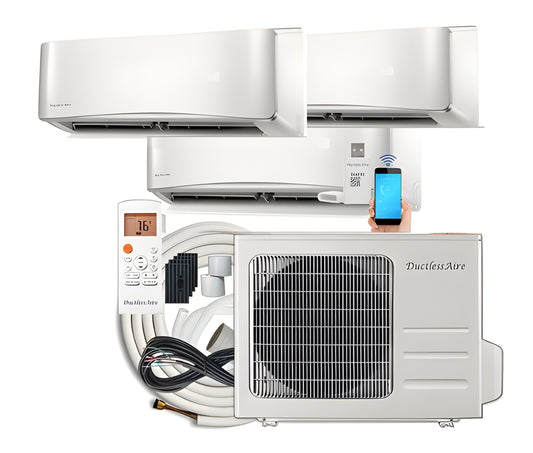 DuctlessAire 21 SEER Three Zone 27,000 BTU DuctlessAire Mini Split Air Conditioner DA27-9-12-12