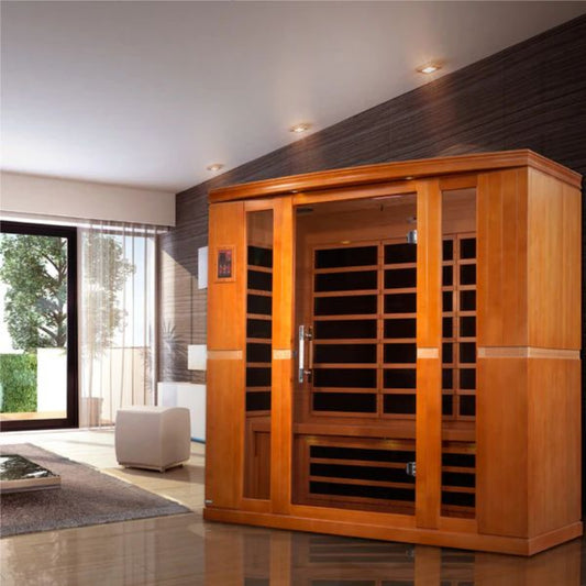 Dynamic Saunas Bergamo 4 Person Low EMF FAR Infrared Sauna (DYN-6440-01) - DYN-6440-01
