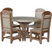 LuxCraft 4' Round Table Set 1 - P4RT-BHCHB/CSC-BHCHB