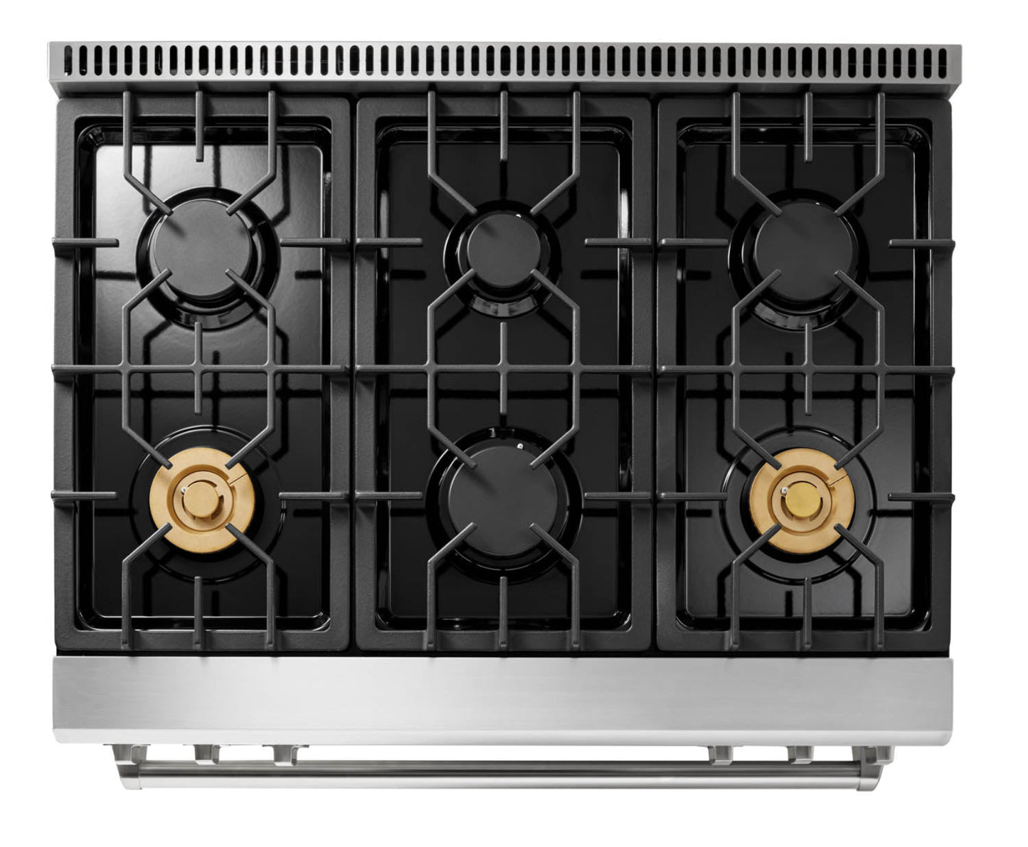 Thor Kitchen 2-Piece Appliance Package - 36-Inch Propane Gas Range, Tilt Panel & Premium Wall Mount Hood in Stainless Steel - AP2-TRG36B-LP