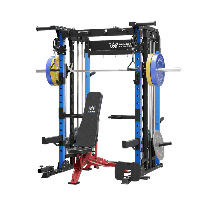 MAJOR FITNESS All-In-One Home Gym Smith Machine Package Spirit B52 - B52BL-PLT01BL-OWPNT230