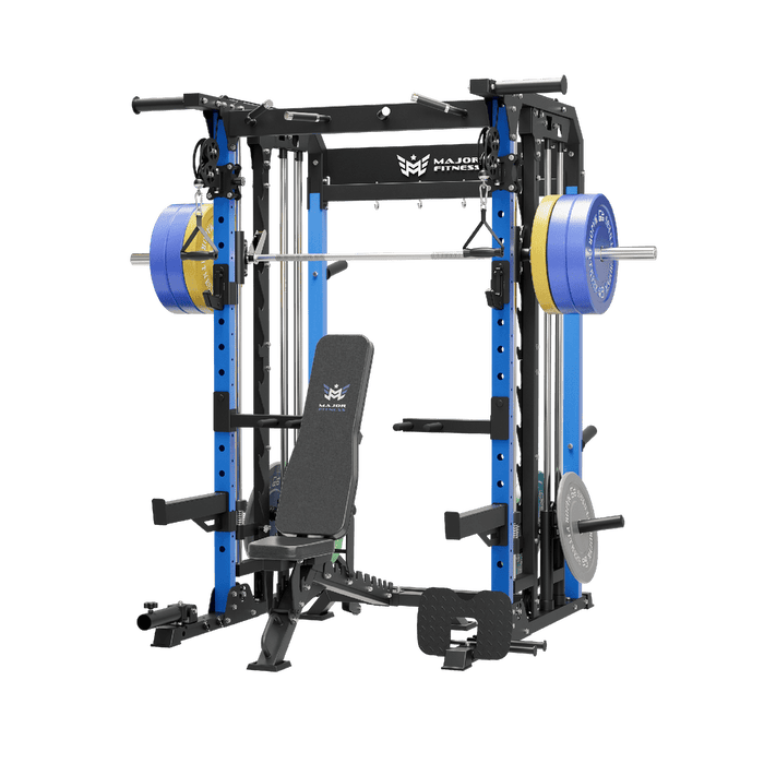 MAJOR FITNESS All-In-One Home Gym Smith Machine Package Spirit B52 - B52BL-PLT01BL-OWPNT230