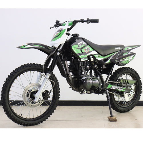 X-PRO Hawk 150cc Dirt Bike with 5-Speed Manual Transmission and Kick Start! 19"/16" Wheels - DB-W021-Black