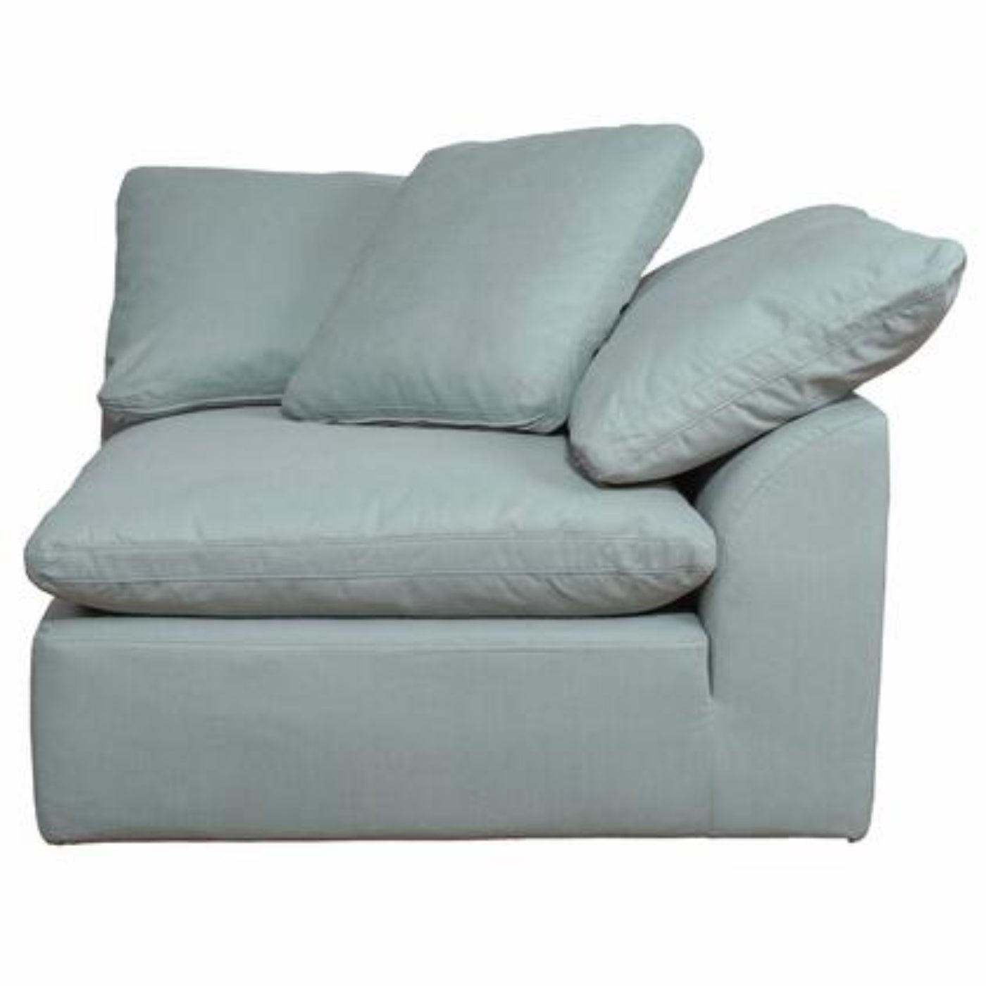 Sunset Trading Cloud Puff 4 Piece 132" Wide Slipcovered Modular Sectional Sofa with Ottoman - SU-1458-43-1C-2A-1O