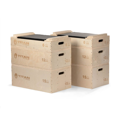 Titan fitness  Stackable Wood Jerk Blocks with Silencer Pad - 401089