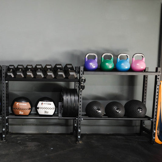 Titan fitness Elite Series Extension Unit Mass Storage System with Adjustable Shelves - 401958