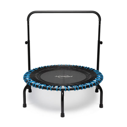 Disc-O-Bed JumpSport 350 Series 39" Trampoline & Handle Bar Bundle, 30 Adjustable Bungees, Stable No-Tip Arched Legs, & 60 Day Streaming Trial - 404403