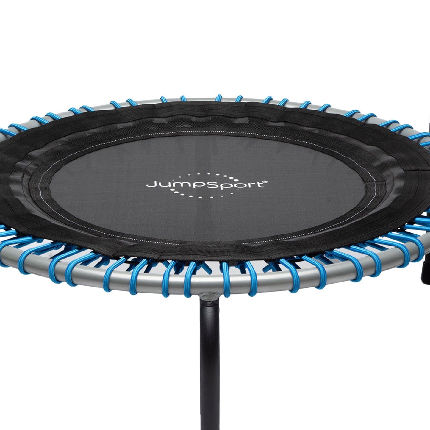 Disc-O-Bed JumpSport 350 Series 39" Trampoline & Handle Bar Bundle, 30 Adjustable Bungees, Stable No-Tip Arched Legs, & 60 Day Streaming Trial - 404403