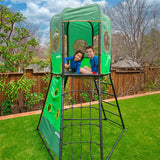 Gobaplay 8.5 Foot Tall 3 Kid Capacity Large Climbing Tower w/ 3 Climbing Levels - 409194