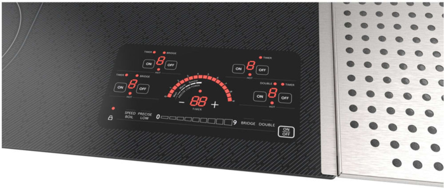 Sharp - 24 in. Drop-In Radiant Cooktop with Side Accessories - SCR2442FB -