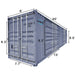 Chery Industrial 40ft High Cube Two Multi Doors Container with Logo