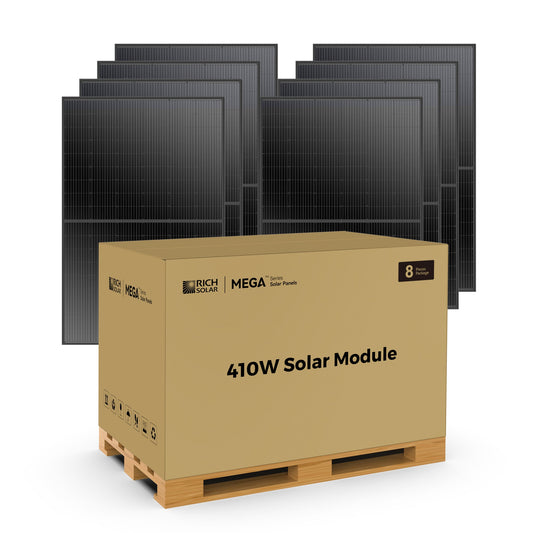 Rich Solar 410 | 410 Watt Solar Panel | Premium Grid-tie or Off-grid Solar Panel for Residential, Commercial, Agriculture  - RS-M410-8