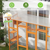 COZIWOW Outdoor Cat Catio w/ Window Access, Weatherproof Wood Enclosure, Orange - 411770