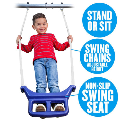 XDP Recreation Fun Always Outdoor Playground with Water Slide & Super Disc Swing - 412469