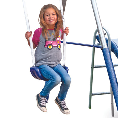 XDP Recreation Fun Always Outdoor Playground with Water Slide & Super Disc Swing - 412469