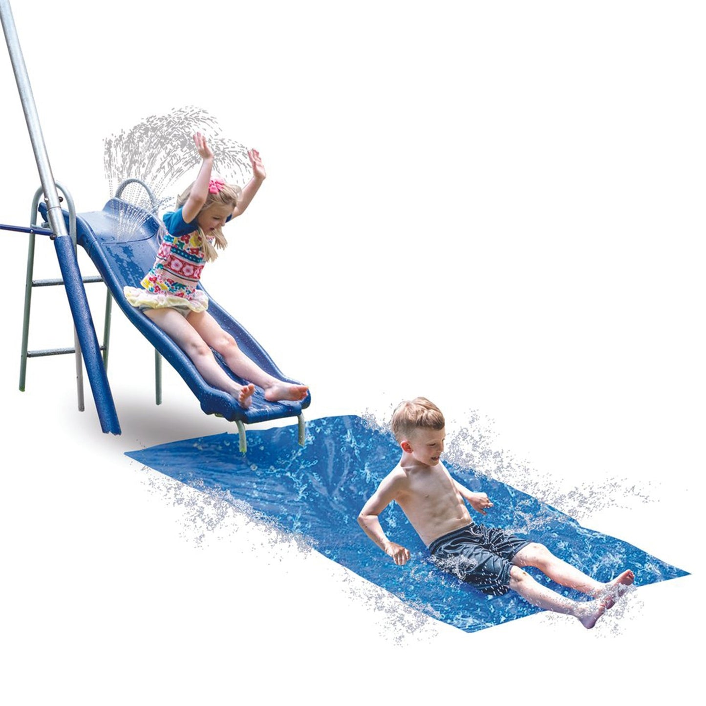 XDP Recreation Fun Always Outdoor Playground with Water Slide & Super Disc Swing - 412469