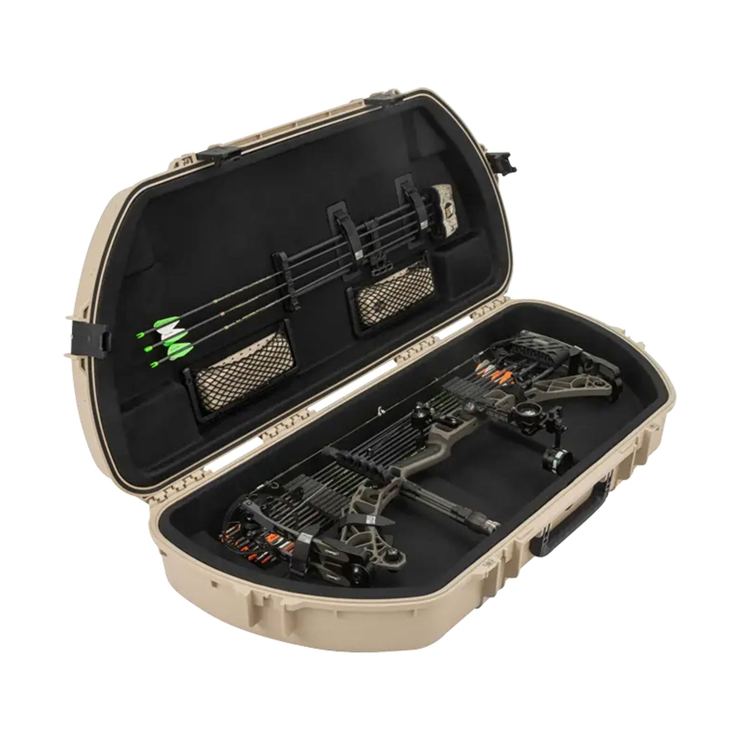 SKB Hard Protective Storage Case, Archery Bow & Arrow iSeries Shaped Case, Tan - 412825