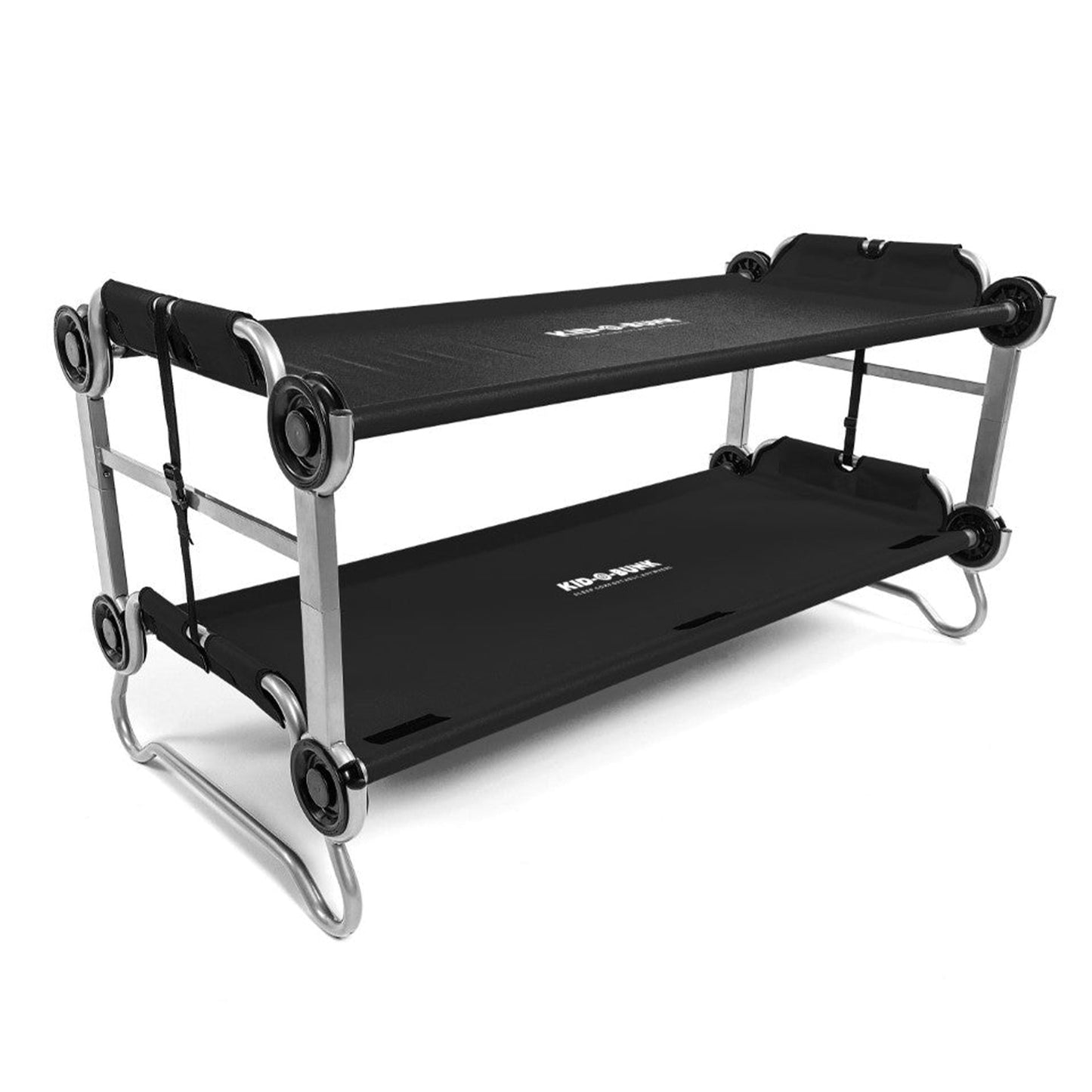 Disc-O-Bed Youth Double Cot Kid-O-Bunk w/ 200 Pound Capacity, Black - 419285